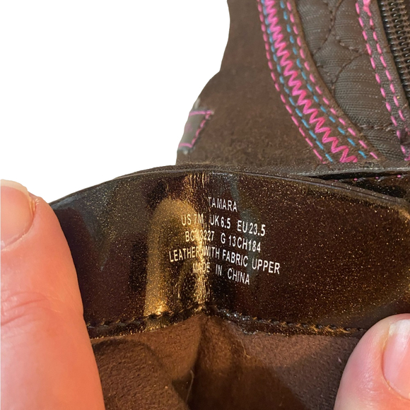 Stride Rite Tamara Girl’s Suede Boots Size US 7/EURO 23.5 - Picture 5 of 6